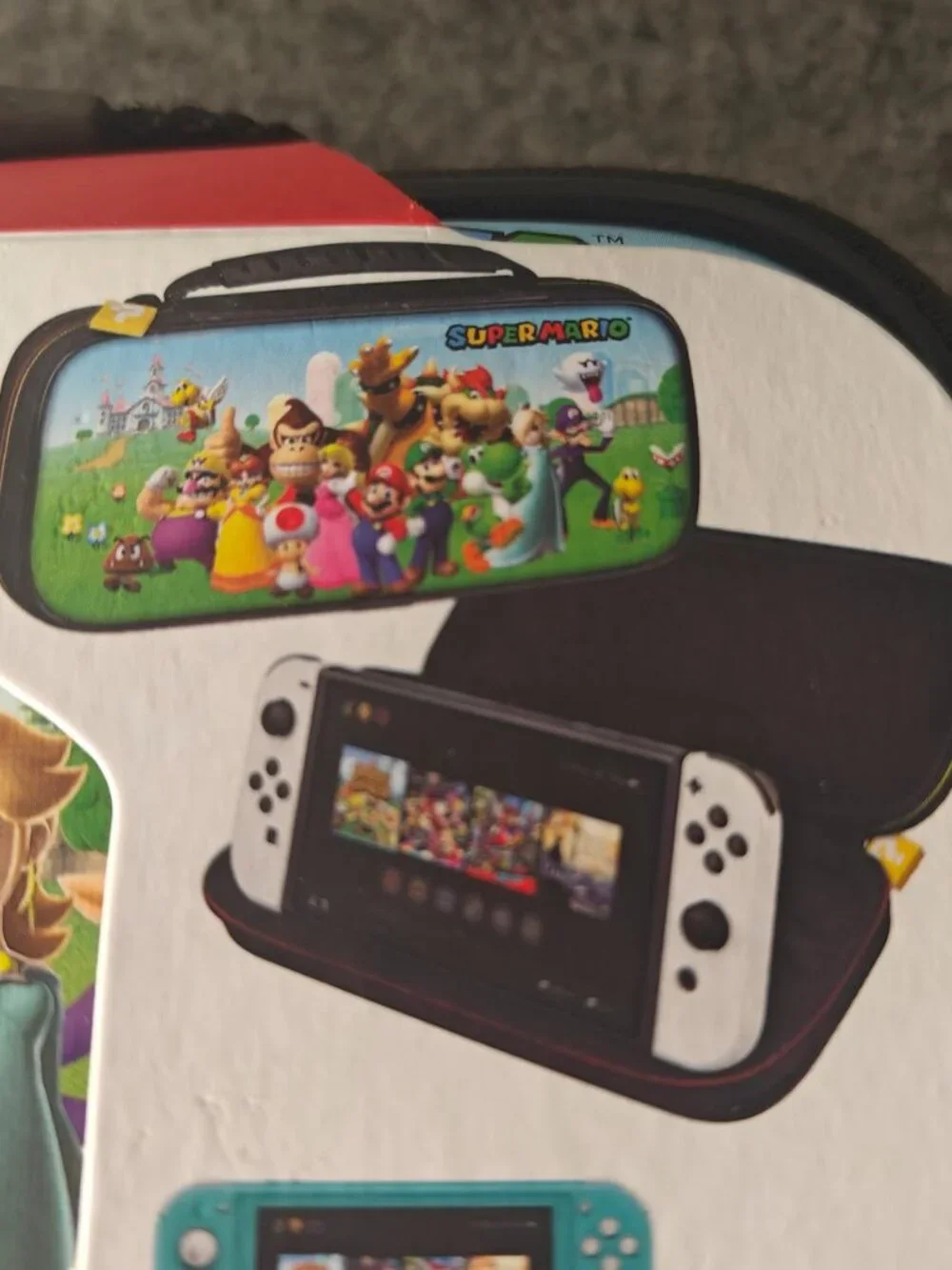 Nintendo Switch Super Mario Deluxe Travel Case Fits All Models NEW
